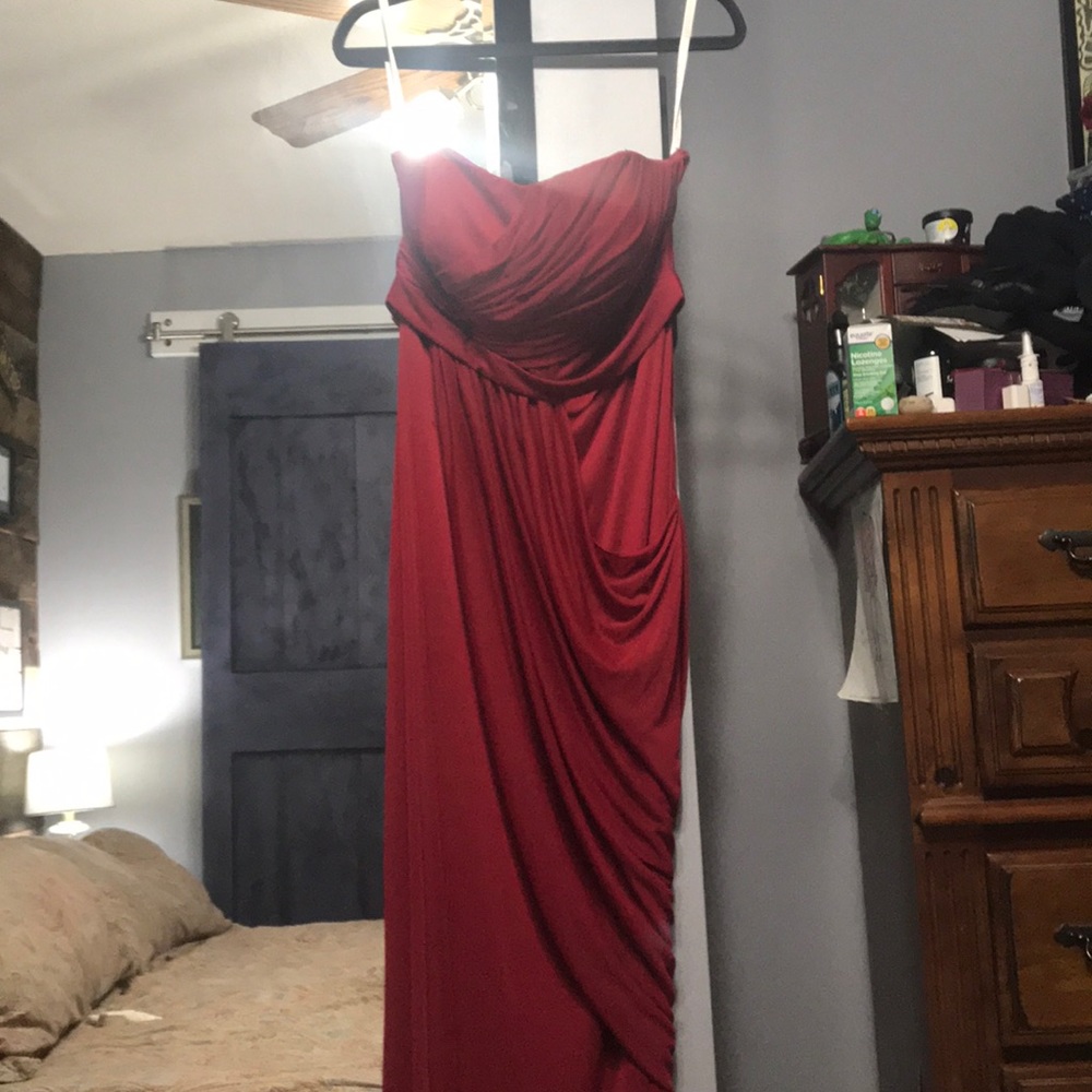 Red formal dress